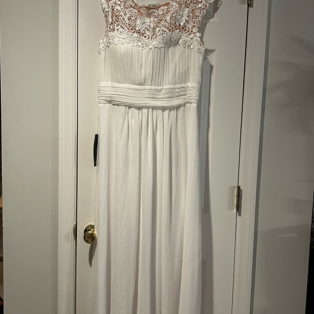 Ever Pretty White Lace Bodice Wedding Dress